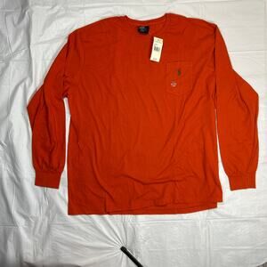 NWT Polo Ralph Lauren Men's XL Classics 1 T-Shirt - Vibrant Orange 100% Cotton